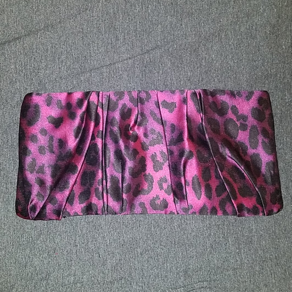 Express NWT Leopard Print Silky Clutch